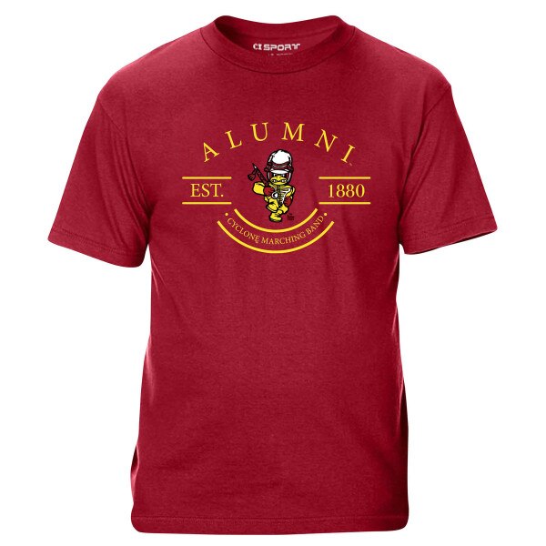 CI Sport Alumni Cyclone Marching Band Cardinal Short Sleeve T-Shirt